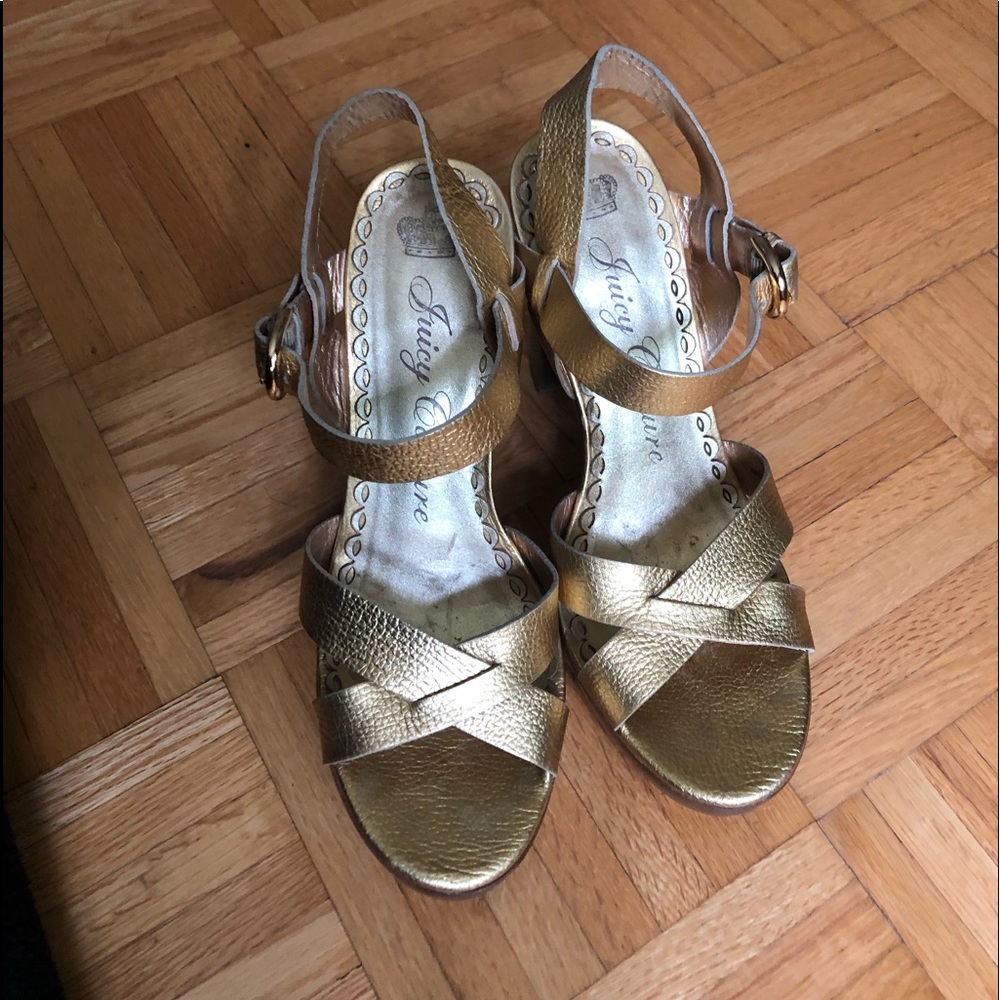 Gently worn gold pumps